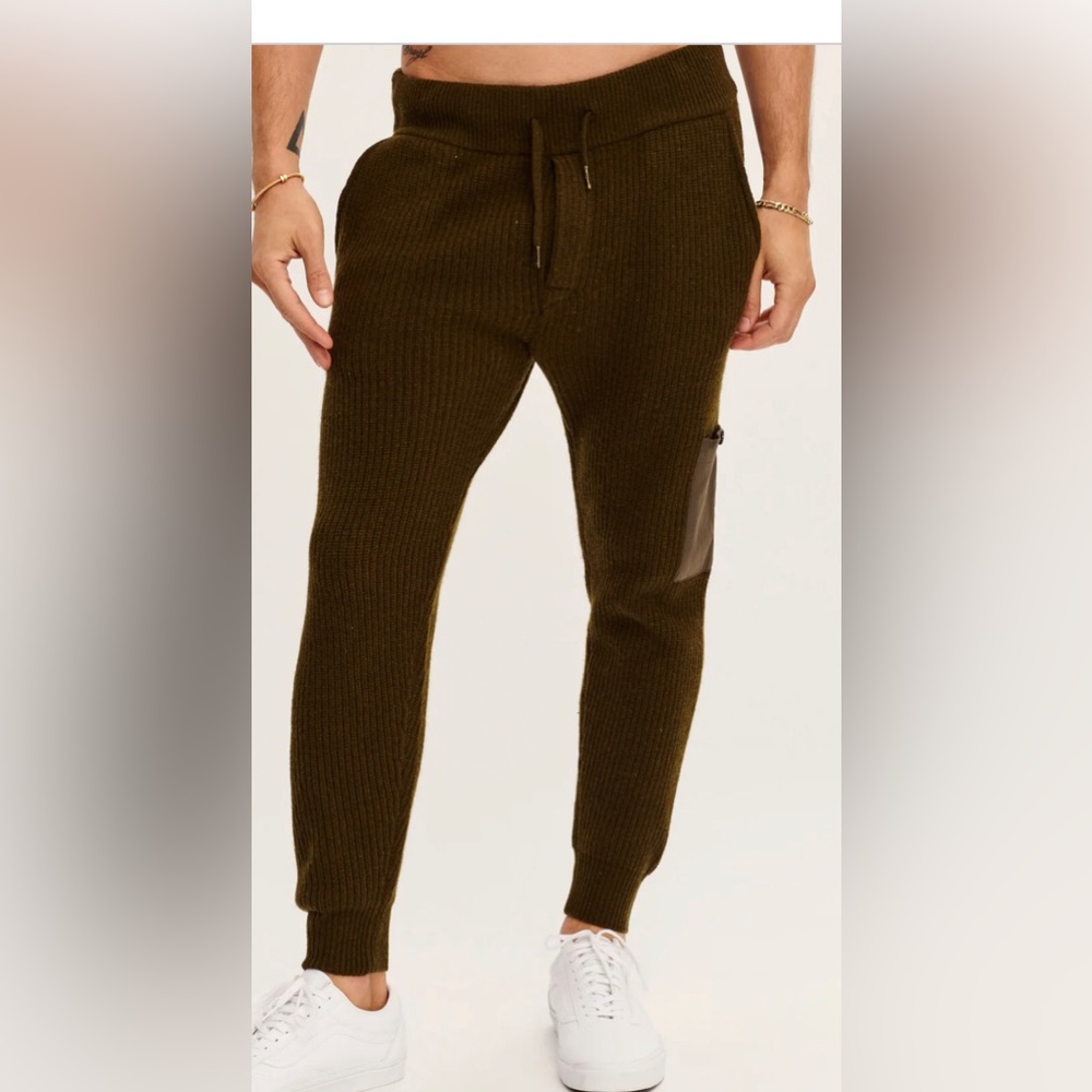 NWT Ser.o.ya Jason Joggers in Olive Wool - Size XXL